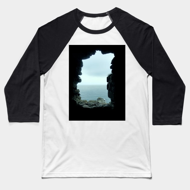 North Sea Through a Stone Window - Dunnottar Castle Baseball T-Shirt by GenAumonier